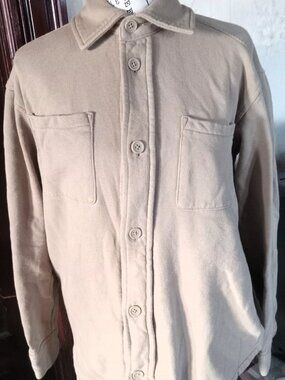 Old Navy Women's Tan Button-Down Jacket - Double Pocket - Size M / L